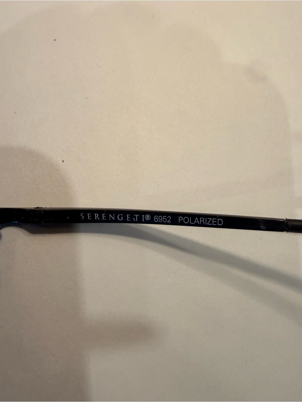 Like New Serengeti Black Metal Framed Polarized Sunglasses Arm (Model 6952) - Picture 5 of 6